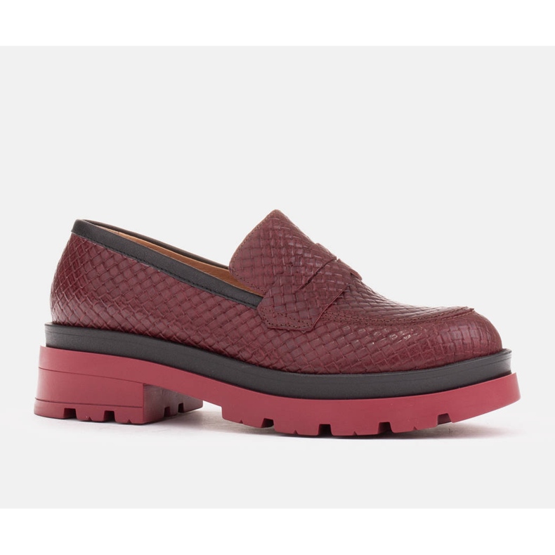 Marco Shoes Loafers with a thick sole red 1