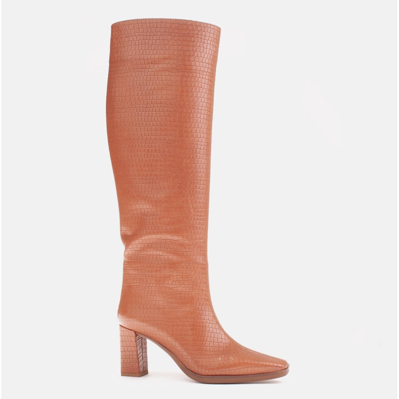 Marco Shoes High-heeled boots with a regular upper brown 1