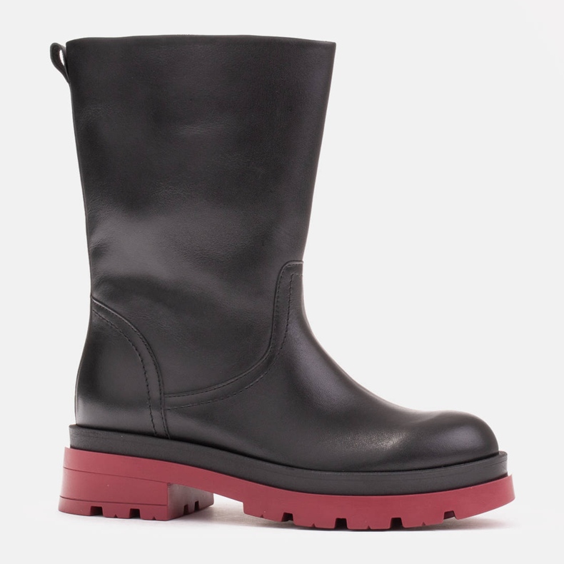 Marco Shoes Full grain boots on a trapper black 1