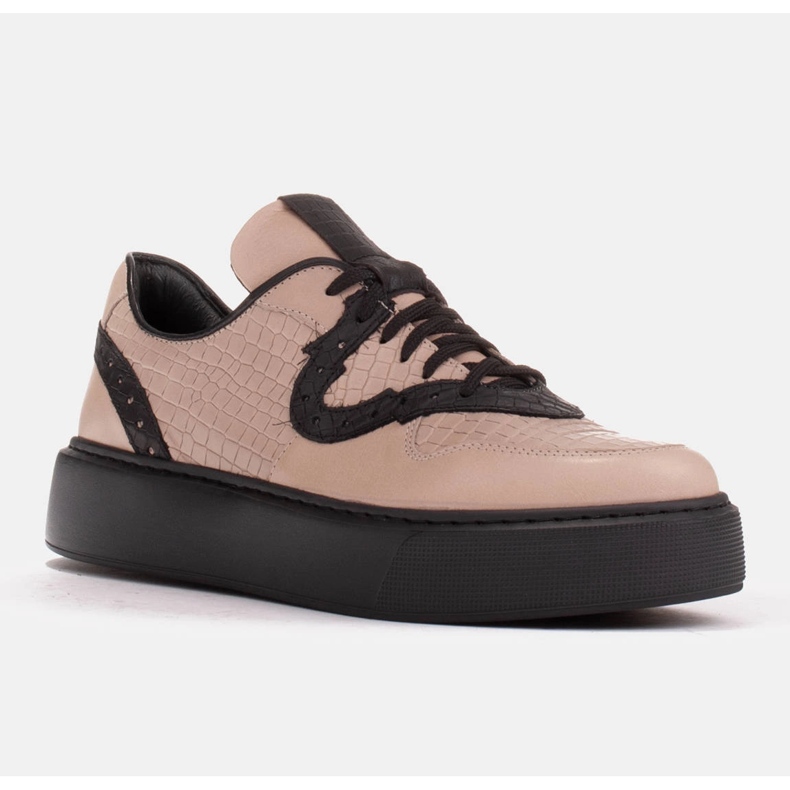 Marco Shoes Light sneakers made of natural leather beige 1 Marco Shoes Light sneakers made of natural leather beige 1