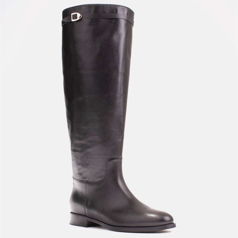 Marco Shoes Leather boots for a wide calf black 1
