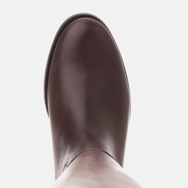 Marco Shoes Leather boots for a wide calf brown 1