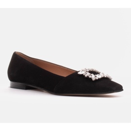 Marco Shoes Ballerinas with decorative stones black 1