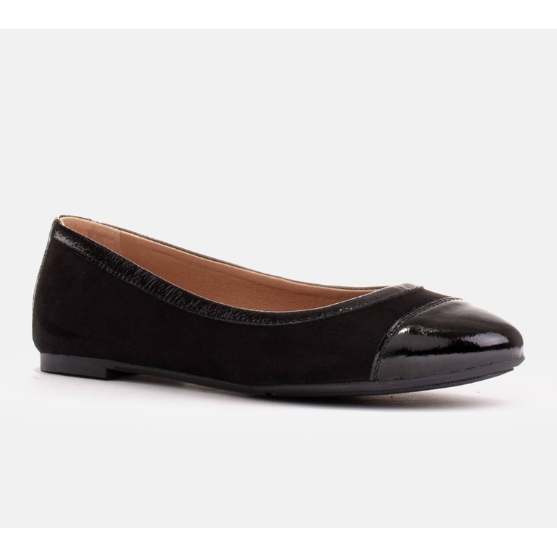 Marco Shoes Comfortable ballerinas with a trim black 1