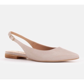 Marco Shoes Natural suede sandals in beige 1965P-103-1 1