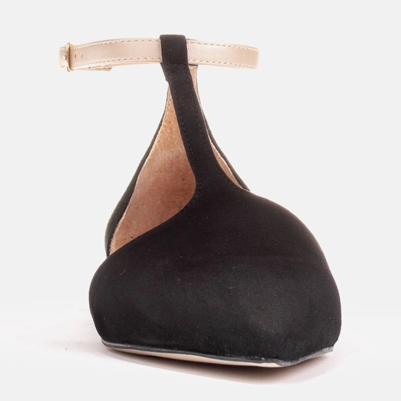 Marco Shoes Suede sandals with an ankle strap black 2