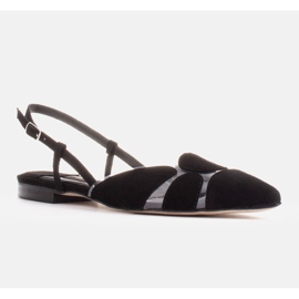 Marco Shoes Sandals made of suede and transparent material black 1