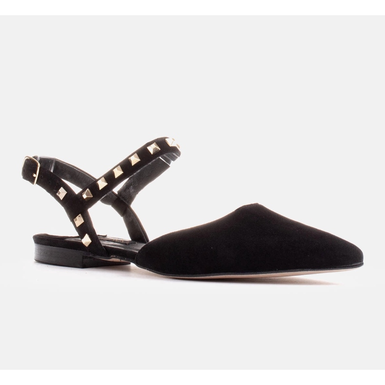 Marco Shoes Black sandals with studs 1