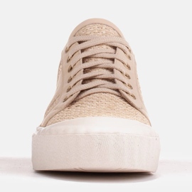 Marco Shoes Sneakers with natural raffia beige 1