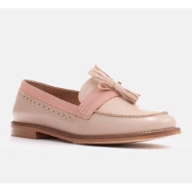 Marco Shoes Loafers with decorative fringes beige pink 2