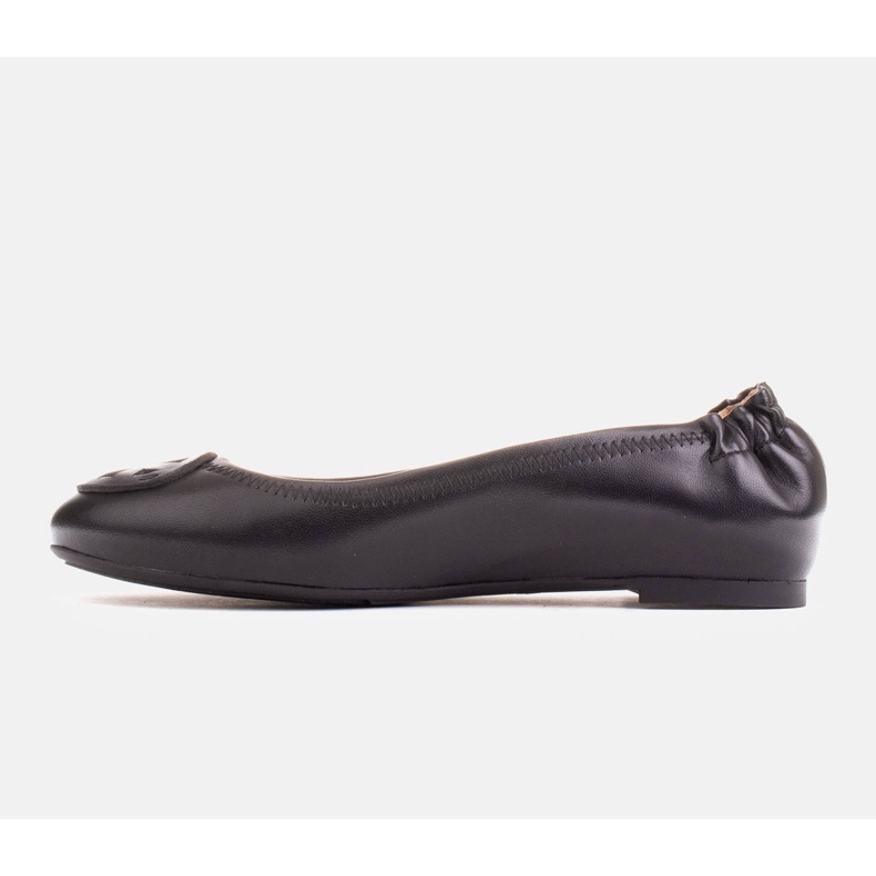 Marco Shoes Ballerinas with a flat leather decoration black 1