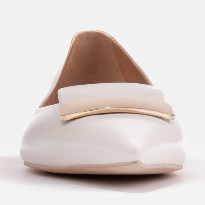 Marco Shoes Ballerinas with a decorative tongue white 1