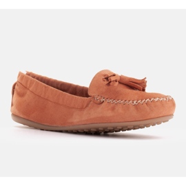 Marco Shoes Flexible loafers with an elastic band orange 1