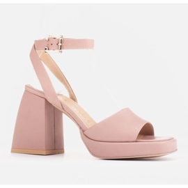 Marco Shoes Sandals on a booster platform pink 2