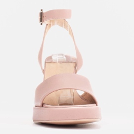 Marco Shoes Sandals on a booster platform pink 1
