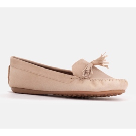 Marco Shoes Ballerina moccasin in beige suede 1 Marco Shoes Ballerina moccasin in beige suede 1