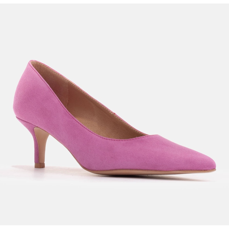 Marco Shoes Elegant stilettos with a lower heel pink 1