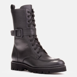 Marco Shoes Full grain leather boots black 1