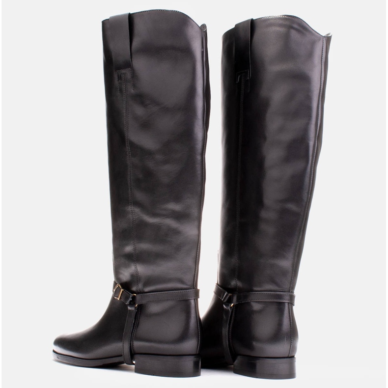 Marco Shoes Leather boots for a wide calf black 1