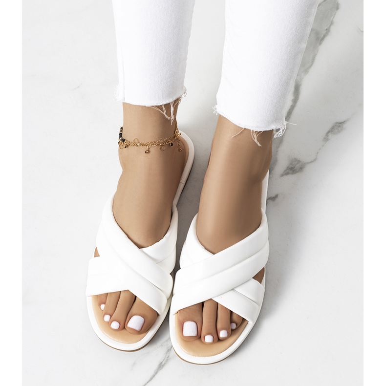 Women's white Thines slippers 1 Women's white Thines slippers 1