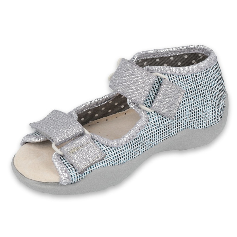 Befado yellow children's shoes 342P023 blue silver grey 1