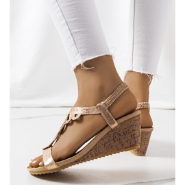 Golden Parel wedge sandals 1
