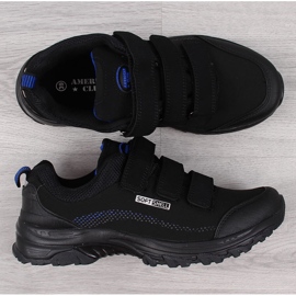 Trekking shoes with Velcro waterproof black and blue American Club 1