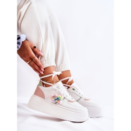 PS1 Women's Tied Sport Shoes Sneakers White-Pink Manila 2 PS1 Women's Tied Sport Shoes Sneakers White-Pink Manila 2