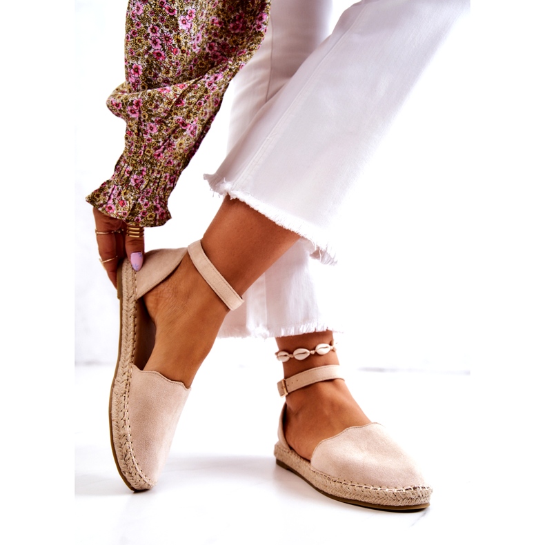 Evento Women's Espadrilles With Buckle Light Beige Bonetti 2