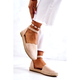 Evento Women's Espadrilles With Buckle Light Beige Bonetti 3