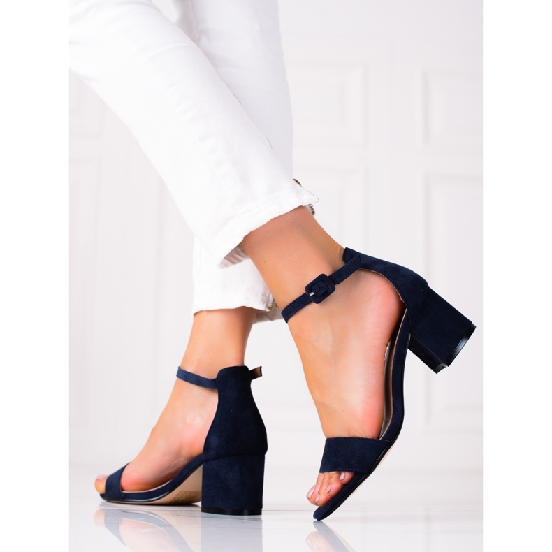 SHELOVET Navy Sandals navy blue blue 1