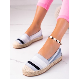 SHELOVET Striped Espadrilles black multicolored 1