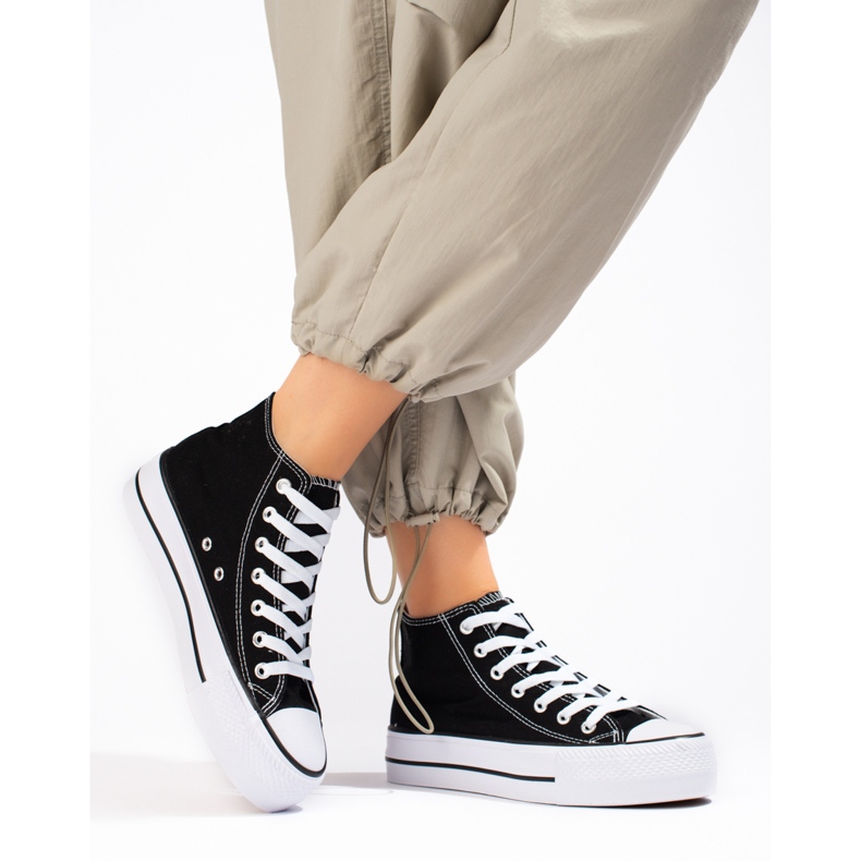 SHELOVET High Sneakers On The Platform black 1