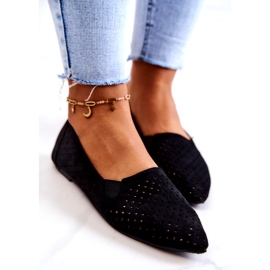 LU BOO Openwork Women's Ballerinas Slip-on Black Rosario 4 LU BOO Openwork Women's Ballerinas Slip-on Black Rosario 4
