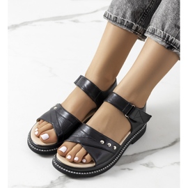 Black sandals on the Meis platform 1