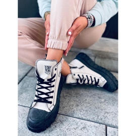 Kaya BEIGE / BLACK high-top sneakers 2