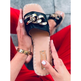 Espadrilles with Doria Black chain 1