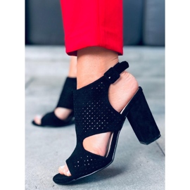 Guala Black high-heeled openwork sandals 1 Guala Black high-heeled openwork sandals 1