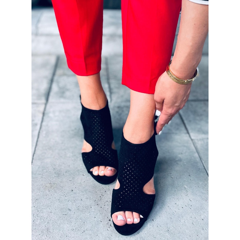 Guala Black high-heeled openwork sandals 2 Guala Black high-heeled openwork sandals 2