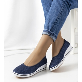 Navy blue wedge sneakers Friis 1