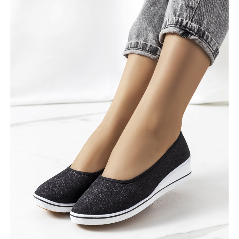 Black wedge sneakers from Friis 1