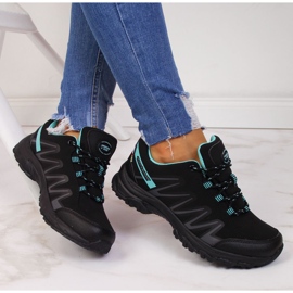 Women's trekking shoes waterproof black and mint American Club 1
