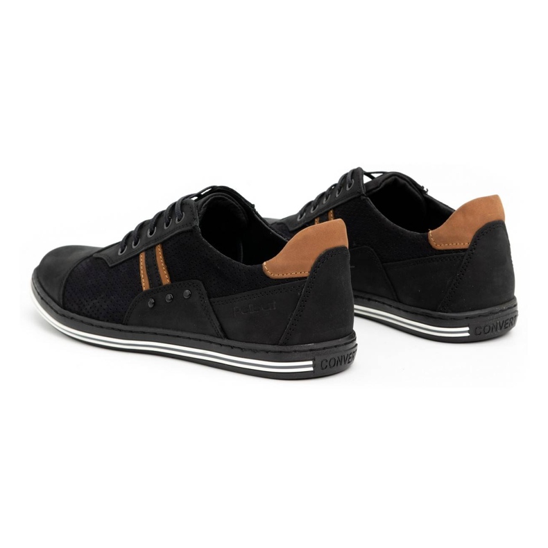 Polbut Casual men's shoes 1801P black nubuck / camel brown 4 Polbut Casual men's shoes 1801P black nubuck / camel brown 4