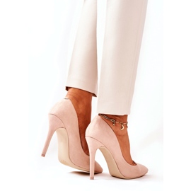 WS1 Suede High Heels Beige Melany 4