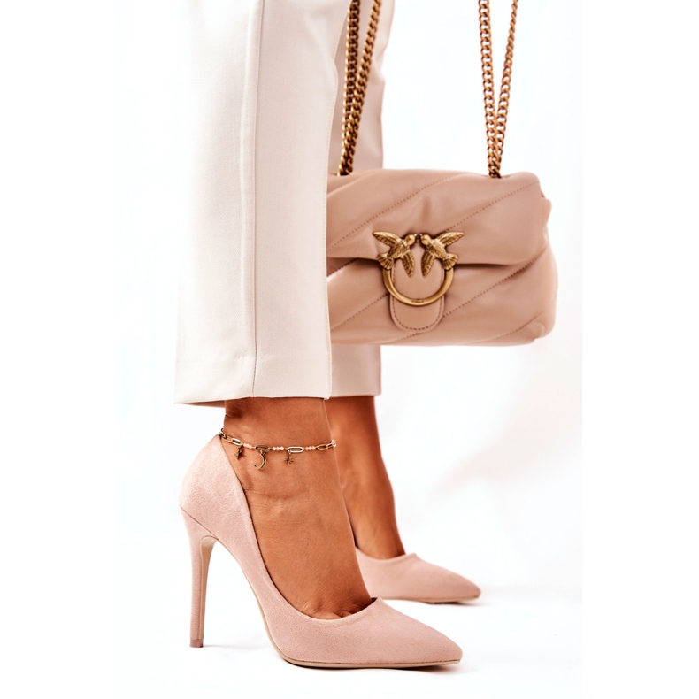 WS1 Suede High Heels Beige Melany 5