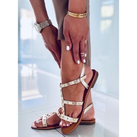 Sandals with Neha Gold studs golden 2