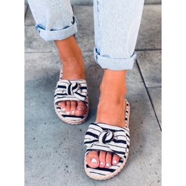 Adana Black women's slippers beige 1