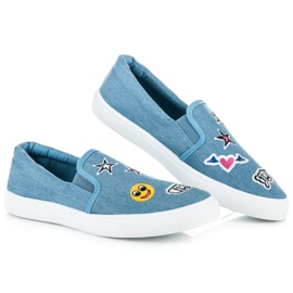 Balada Denim Slipons With Patches blue 1