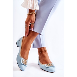 Leather Ballerinas With A Blue Joliet Ornament 2