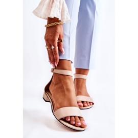 PA2 Women's Leather Sandals Beige Shanley 1 PA2 Women's Leather Sandals Beige Shanley 1